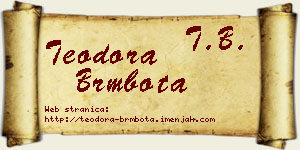 Teodora Brmbota vizit kartica